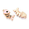 Alloy and Enamel Pendants ENAM-T021-33A-G-2