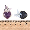 Natural Mixed Stone Wire Wrapped Pendants PALLOY-JF05991-3