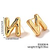 Brass Stud Earrings LS-UV9543-14-1