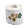 200Pcs Rectangle with Flower Here for You Theme Paper Self-Adhesive Stickers AJEW-S084-02B-4