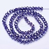Electroplate Glass Beads Strands EGLA-A034-P3mm-B07-2