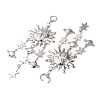 Alloy Sun Chandelier Earrings for Women EJEW-U028-01P-3
