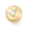 Brass Micro Pave Clear Cubic Zirconia Beads KK-U061-15A-G-1