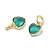Brass Pave Cubic Zirconia Pendants KK-Z137-21G-03-2