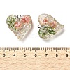 Inner Dried Flower Transparent Resin Pendants RESI-A043-03C-3