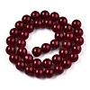 Opaque Solid Color Glass Beads Strands X-GLAA-T032-P10mm-05-2
