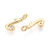 Brass Micro Pave Cubic Zirconia Charms KK-N263-97G-I-2