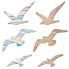 2 Bags 2 Colors Wooden Bird Wall Decorations AJEW-GA0008-94-1