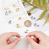 6 Pairs 2 Colors 304 Stainless Steel Stud Earring Settings STAS-UN0031-70-2