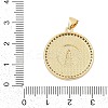 Brass Micro Pave Cubic Zirconia Pendants KK-I723-40G-3