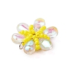 Beaded Flower Charms PALLOY-MZ00438-01-4