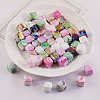 20Pcs UV Plating Acrylic Bead PACR-FP0001-01-1