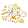 Brass DIY Pendant & Beads Jewerly Making Findings Kits KK-XCP0001-78-1