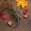 Crocodile Rhinestone Brooch Pin PW-WGA1EFD-02-1