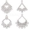 8Pcs 4 Styles 304 Stainless Steel Chandelier Component Links STAS-BBC0007-60-1