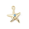 Brass Micro Pave Cubic Zirconia Charms LS-KK-M326-20B-G-1