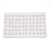 Footprint Brass Natural Pearl Stud Earrings PEAR-N020-05W-2