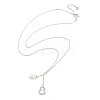 925 Sterling Silver with Shell Necklaces STER-Z009-17P-1