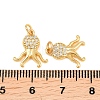 Brass Micro Pave Cubic Zirconia Charms KK-F927-08B-G-3