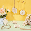 30Pcs 5 Styles Unfinished Wood Pendant Decorations WOOD-AR0001-53-4