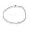 Tarnish Resistant 304 Stainless Steel Wheat Chain Bracelets LS-BJEW-P235-14P-1