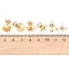 3 Pairs Ocean Series 304 Stainless Steel Starfish & Shell Shape Stud Earrings EJEW-K268-92G-5