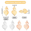 12Pcs 3 Colors 304 Stainless Steel Connector Charms STAS-DC0007-95-5