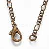Brass Coated Iron Figaro Chain Necklace Making LS-MAK-T006-03R-3