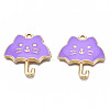 Rack Plating Alloy Enamel Pendants LS-ENAM-T011-191C-2