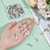 60Pcs 6 Styles Cat Alloy Pendant Decorations HJEW-GO00223-3