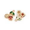Brass Micro Pave Cubic Zirconia Pendants KK-C115-03A-03G-2