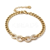 304 Stainless Steel Micro Pave Cubic Zirconia Bracelet LS-BJEW-C070-02G-2