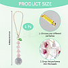 Lily of the Valley Lampwork Pendant Decorations AJEW-WH20048-13B-2