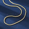 Brass Wheat Chains Necklace for Women NJEW-P265-26G-1