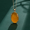 Brass Pendant Cabochon Settings KK-E066-01G-03-5
