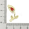 Rack Plating Brass Micro Pave Clear Cubic Zirconia Flower Connertor Charms KK-Z043-03A-3