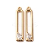 Brass Micro Pave Clear Cubic Zirconia Pendants KK-Z112-35G-1