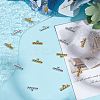 80Pcs 2 Colors Tibetan Style Alloy Chandelier Component Links FIND-GO0003-11B-4