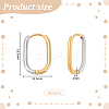 4Pairs 304 Stainless Steel Two Tone Hoop Earrings EJEW-UN0003-12-3