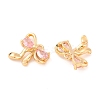 Brass Micro Pave Cubic Zirconia Charms KK-S389-03G-01-3