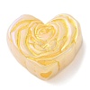 Metal Enlaced Heart Rose Opaque Acrylic Bead LS-OACR-Q190-01A-1