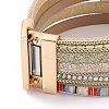 PU Leather Multi-strand Bracelets BJEW-L616-16E-3