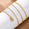 Brass Cable Chain Necklaces NJEW-D302-82G-2