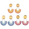 3 Pairs 3 Colors 304 Stainless Steel Dangle Stud Earring Sets for Women EJEW-MZ00755-2