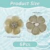 6Pcs Flower Cloth Brooches for Backpack Clothes Wedding Party JEWB-FH0002-38B-2