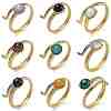 Natural & Synthetic Gemstone Finger Rings RJEW-U027-04G-1