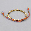 Minimalist Brass Twist Bead Braided Bead Bracelets FS-WG305E2-01-2
