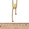 304 Stainless Steel Crystal Rhinestone Clover Lariat Necklaces NJEW-V001-07G-3