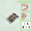 100pcs 5 colors Electroplate Glass Beads EGLA-PH0001-49-4
