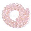 Frosted Spray Painted Glass Beads Strands GLAA-N035-03D-C06-2